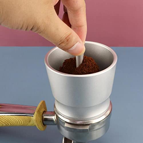 KHATI Coffee Dosing Ring Powder Receiver Cup for Espresso Machine Durable Silver