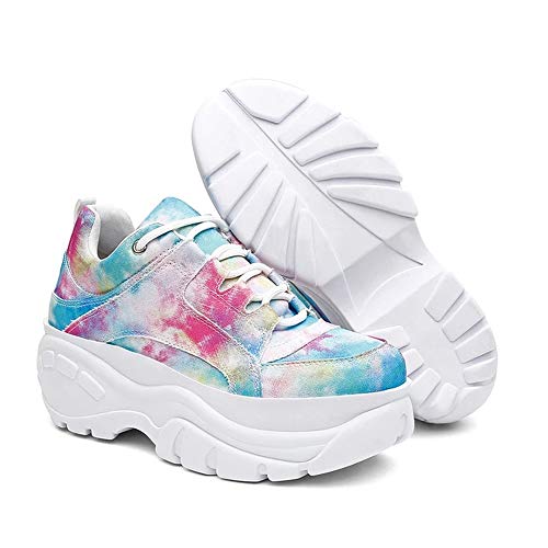 Tênis Buffalo Plataforma Alta Tie Dye Moderno Tendência (37)