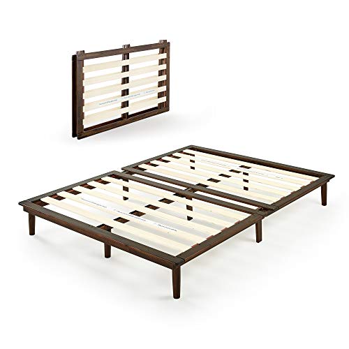 Zinus Bobbie 10 Inch Wood Platform Bed Frame / Mattress Foundation With Sturdy Wood Slat Support / Solid Acacia Wood / No Box Spring Needed / Tool Free Assembly, Queen #TOP7
