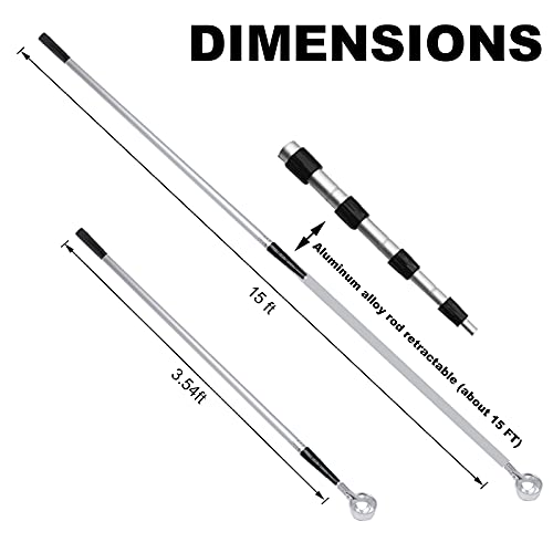 How True Stainless Telescopic Extendable Golf Ball Retriever For Water, 15 Foot Maximum Length #TOP1