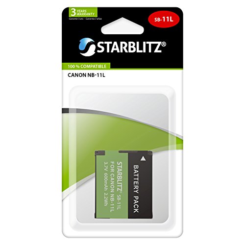 NB 11L compatibile Starblitz 11L-SB-Batteria ricaricabile per Canon NB-11L, colore: nero