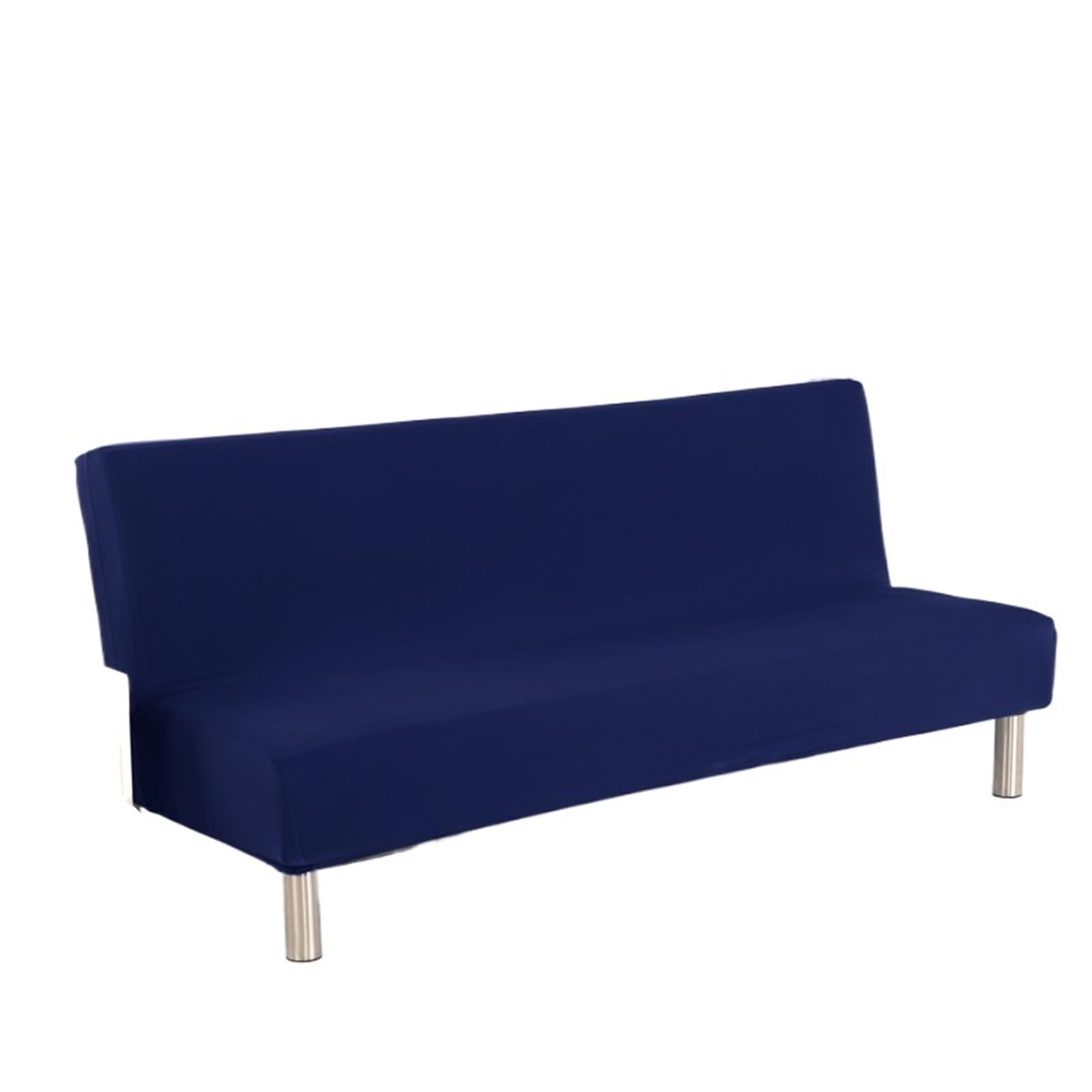 GCYEIDMA Armless Sofa Slipcover Solid Color Folding Sofa Bed Covers Spandex Stretch Elastic Material Double Seat Slipcovers For Living Room(Color 22,S (160-180cm))