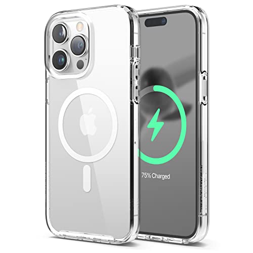 elago Magnetic Hybrid Clear Case Compatible with iPhone 14 Pro Max Case (6.7"), Compatible with MagSafe