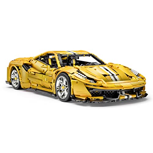 Mocdiy Technik Bausteine Auto für Ferrari 488 Pista, CADA Master C61042w, 1: 8 2.4Ghz RC Italian Super Car mit Motor… – Bild 4
