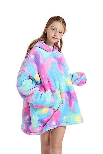 Shamdon Home Collection Kids Oversized Blanket Hoodie,Wearable Blanket Sweatshirt for Girls Boys, Sherpa FLeece Hooded Pullover with Pocket for Children Teens Aged 5-15 - Image 3
