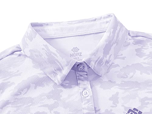 Mofiz Women'S Golf Shirts Short Sleeve For Summer Uv Protection Dry Fit Sport Shirts With Collar Camo-Purple S thumb #5