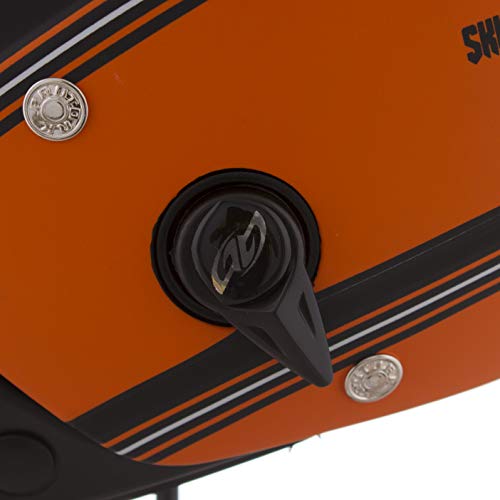 Pro Tork Capacete New Atomic Skull RideRosa Hd Fosco 56 Preto/Laranja