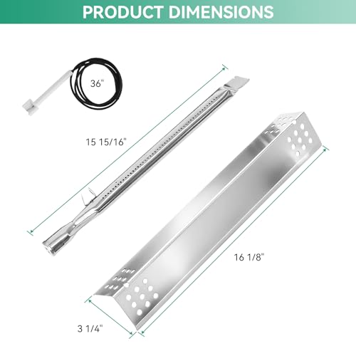 Image of 35633 Grill Replacement Parts for Monument 4 Burner 41847NG, 24367, 24633, 17842, 6 Burner 77352, 77352MB, 77352-MB, Burner Tube, Heat Plate & Igniter Kit for Kitchenaid 720-0954 Gas Grills