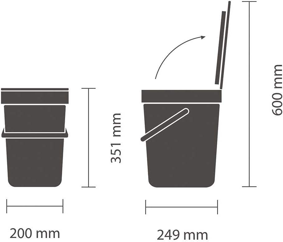 Brabantia 'Sort & Go' Waste Bin, Mint, 12 litre