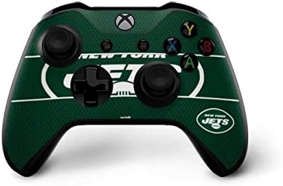 Skinit Decal Gaming Skin Compatible with Xbox One X Controller - Officially Licensed NFL New York Jets Zone Block Design