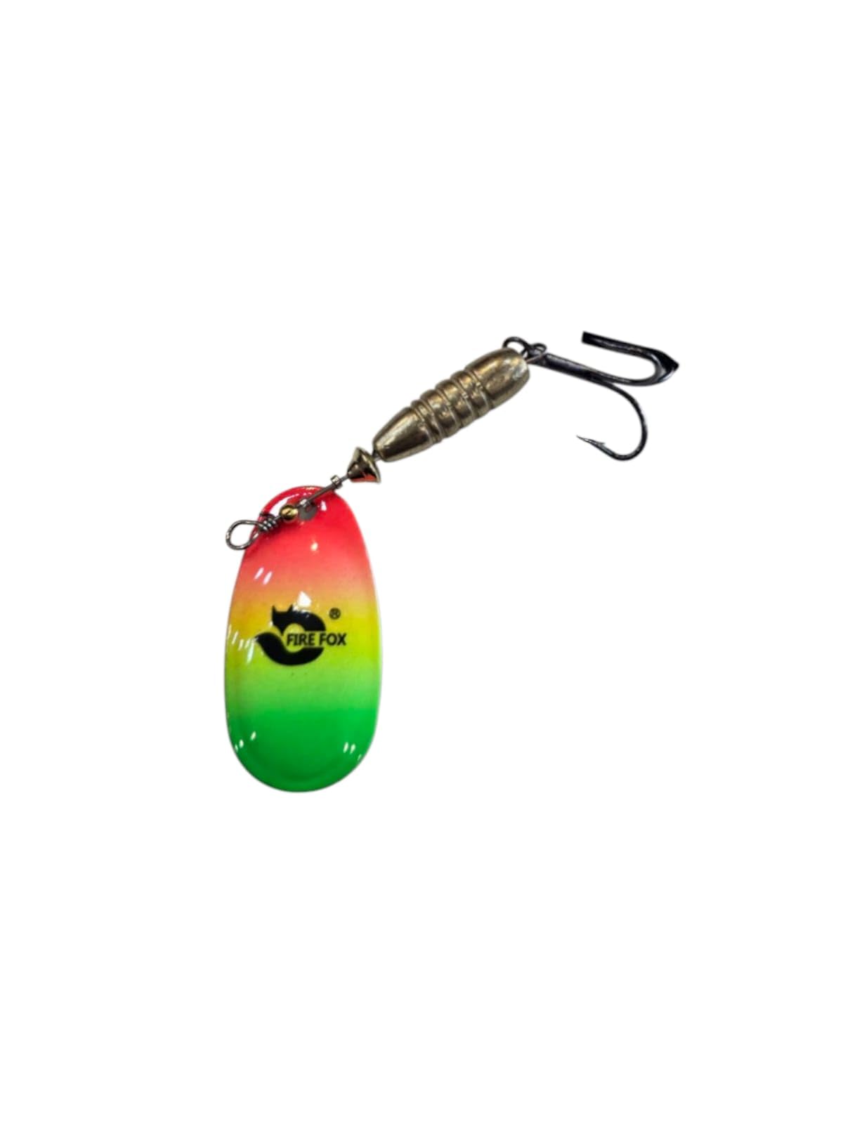 Buy Fire Fox Spinner Fishing Lure, Multicolor Rainbow Pattern, Stainless Steel Hook, for Game Fish (9cm) Online at Low Prices in India