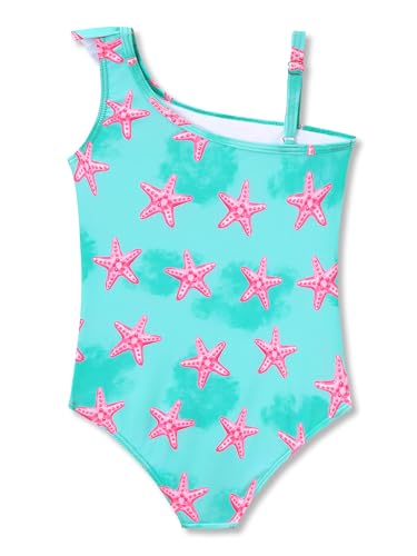 Image of Girls One Piece Swimsuits Adjustable Double Strap for Kids Palm Tree Print Toddler Bathing Suit Size 2T-10