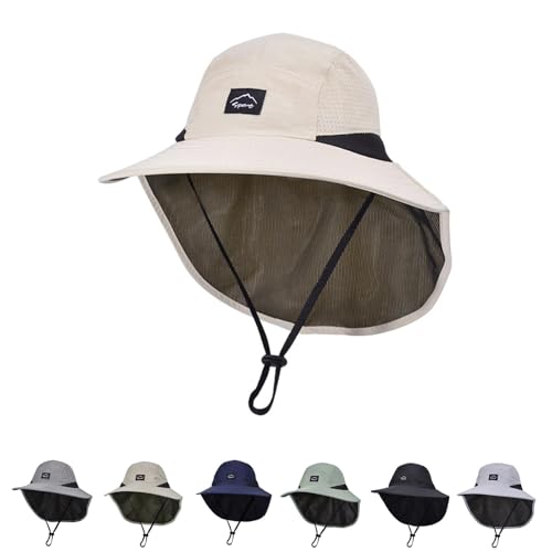 Image of ZOORON Kids Sun Hat with Neck Flap UPF 50+ Beach Hats for Baby Boys Girls