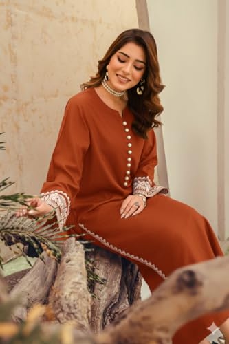Image of Faiz TEXTLE Women Embroidered Kurta Set |Viscose Rayon Printed A Line Kurta with Palazzo Set | Women Ethnic Wear Dress| Indian Casual Office Daily Summer Outfit