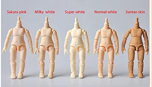 1/12 Scale Ymy Doll Body 10Cm With Magnetic Sole, Pvc Figure Body Doll Model For Gsc,Sto,1/12 Bjd Doll Head Girls Boys Toys (Milky White1) #TOP4