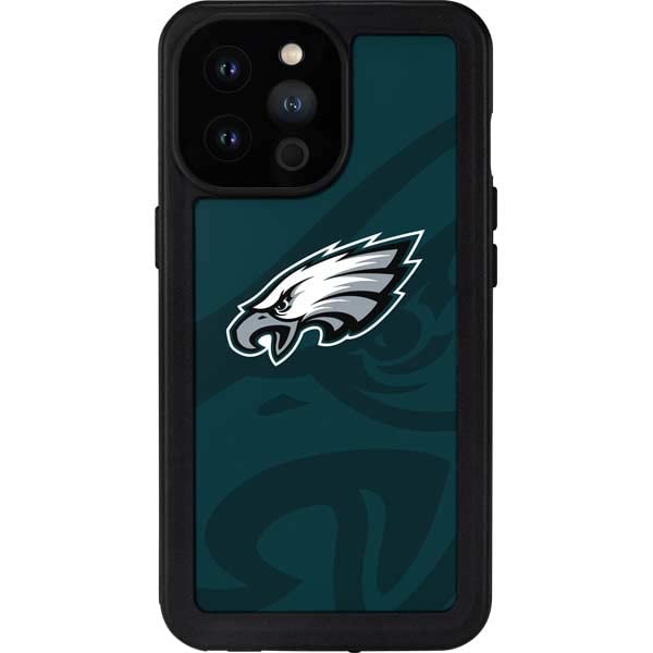 Skinit Waterproof Phone Case Compatible with iPhone 14 Pro Max - Officially Licensed NFL Philadelphia Eagles Double Vision Design