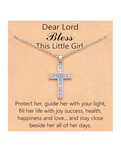 Cross Necklace Baptism First Communion Christening Religious Christian Easter Confirmation Gifts