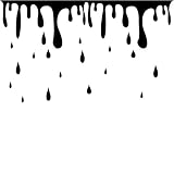 Halloween Wall Decals - Blood Dripping Vinyl Sticker - Removable Wall Decal Peel and Stick Indoor Outdoor Halloween Decorations for Home, Living Room, Office, School, Doors and Windows- Black