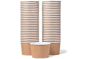 Paper Ice Cream Cups, 9-Ounce Treat Cups for Hot or Cold Food