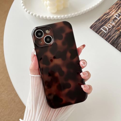 Huahuacase Compatible with for iPhone 13 Case, Tortoise Shell Chic Amber Brown Print Leopard, Classic Soft TPU Protective Shockproof Case for iPhone 13 6.1 ''Color2 by Huahuacase - Image 4