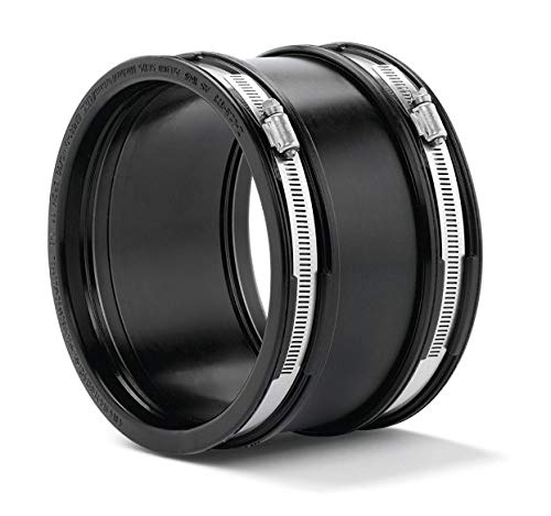 Mission Rubber Black Drain Coupling Mdc115 100Mm - 115Mm Flexible Rubber Boot Reducer Coupling Adaptor Pipe Connector Joiner