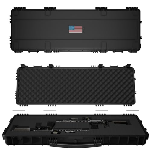 GRWOLF Estojo Para Rifle, Especificação Militar, Cubo De Espuma De 3 Camadas Para Coleta E Depenagem, 47 Pol., 4 Travas, Ip67