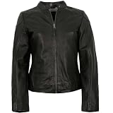 Mauritius   Damen Echtleder Lederjacke Lammnappa schwarz