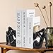 Xmeden Black Decor Women Statue, Thinker Girl Sculptures, Modern Abstract Art Accents, Black Resin Collectible Figurines for Living Room Bedroom Bookshelf Coffe Table, Resin, 1Piece
