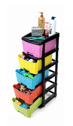 Image of Sweese 5 XL Multipurpose Drawer Plastic Modular Chest Storage Organizer Home, Office, Parlor, School, Doctors, Home and Kids 5XL (Multicolor)