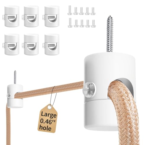 Adcssynd Upgrade 0.46’’ Big Hole Ceiling Hooks for Hanging Lights，Aluminum