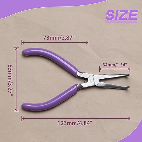 SPEEDWOX Bent Needle Nose Pliers with Serrated Jaw, Limited Warranty, Perfect for Jewelry Making Wire Bending and Small Object Gripping - Image 4