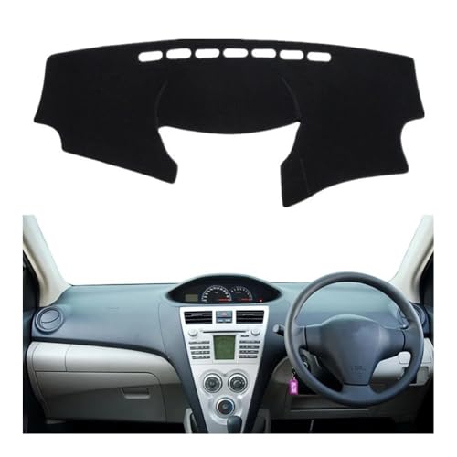 Tapis de tableau de bord anti-dérapant noir pour Toyota Vios Yaris 2008-2013 RHD