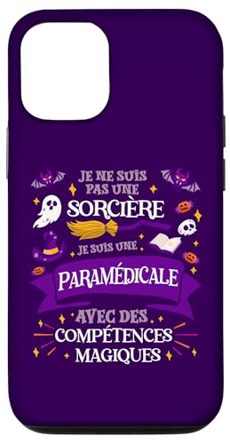Coque pour iPhone 12/12 Pro Pas Une Sorcière Je Suis Une Paramedicale Cadeau Femme