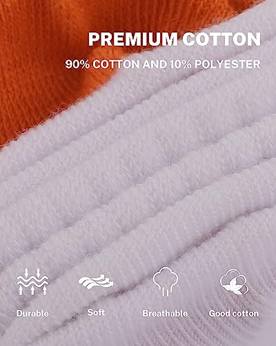 HASMES 12 Pairs Boys Girls Athletic Ankle Socks Kids 6-8 8-10 10-12 Years Old Cotton Half Cushion Low Cut Socks3