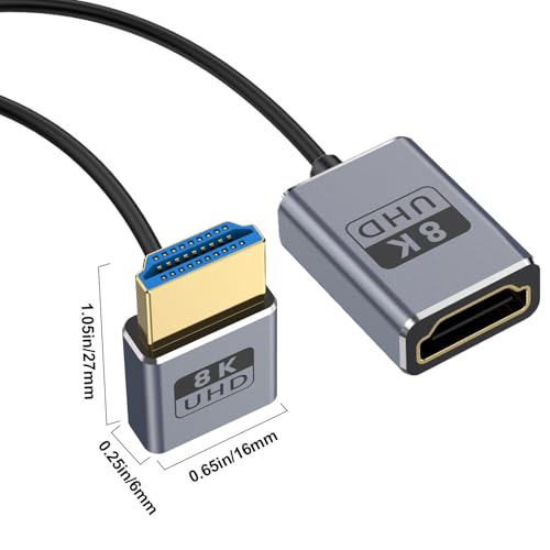 Câble vidéo version 2.1 ultra haut débit avec connecteurs or
