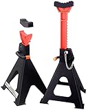 Rajvia Steel Jack Stands 6 Ton (12,000 lb) Capacity, Double Locking with Anti-Slip Gear Sleeve,...