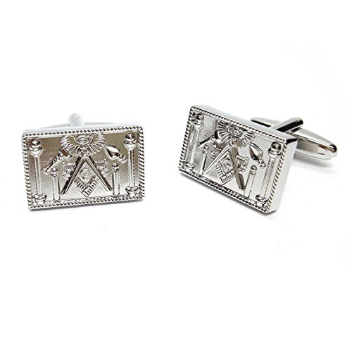 Mancuernillas para Hombre Diseño Masónico Detallado miniatura 1