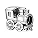 Produktbild Andante-Stones 925 Sterling Silber Murano Glas Bead Charm * Lokomotive Eisenbahn Bahn * Element Kugel für European Beads + Organzasäckchen