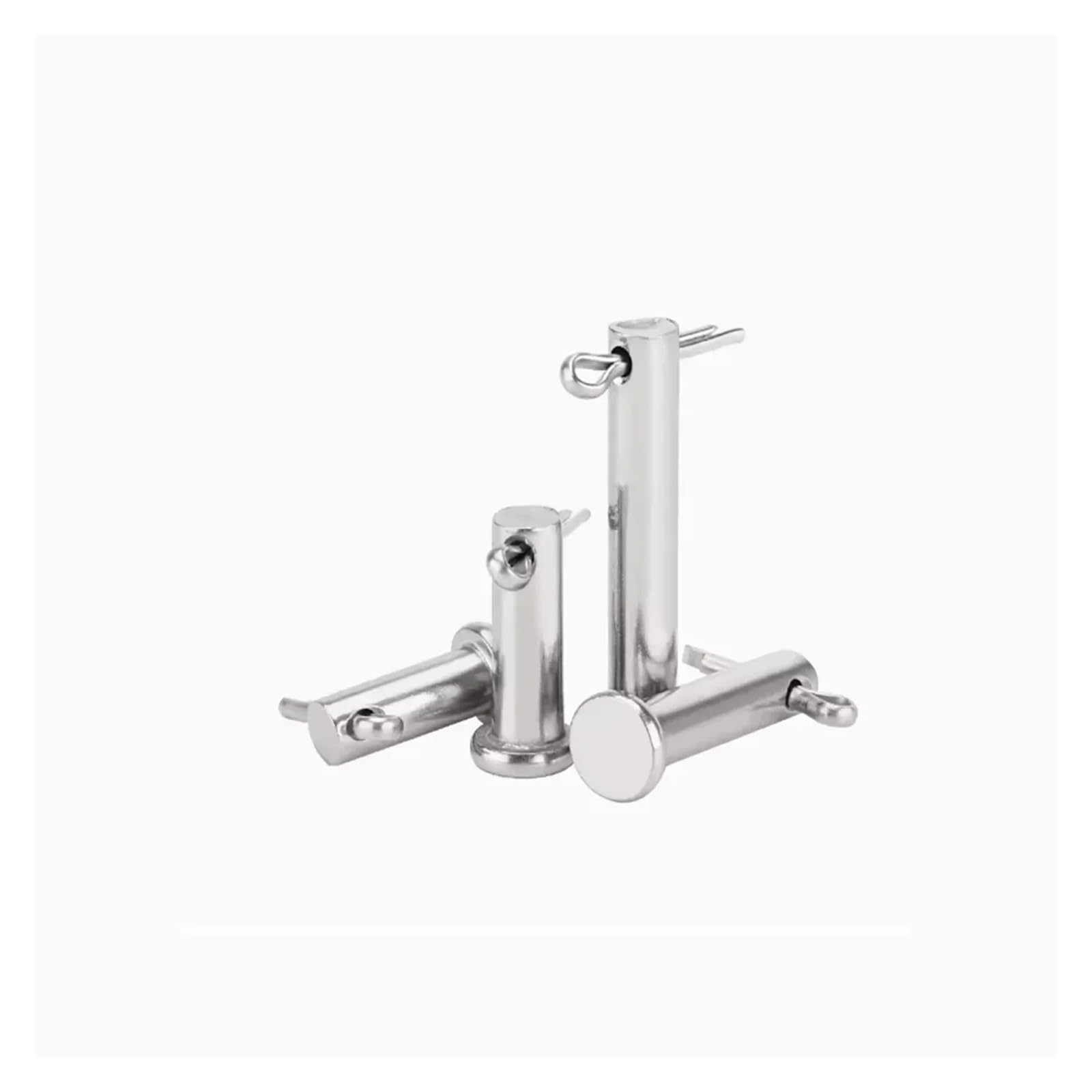 Juego de combinación de eje de pasador cilíndrico perforado de cabeza plana de acero inoxidable 304 y conjunto de combinación de pasador partido(10X70 5set)