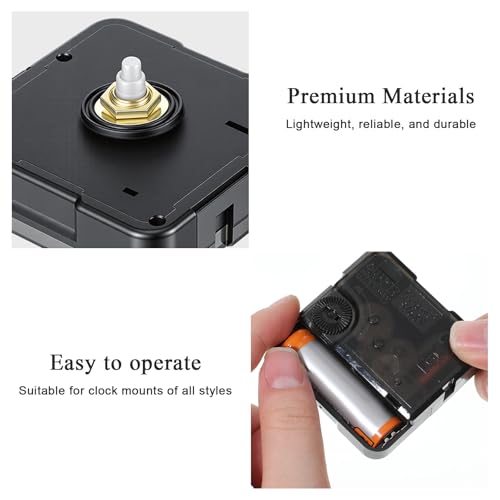 Clock Mechanism Replacement, Quartz Clock Movement Replacement Battery Powered DIY Repair Parts Replacements, Silent Battery Operated Wall Clocks Motor Silent Wall Clocks Parts, 5.6X5.6X1.6cm
