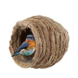 🐦 【AMPLIAMENTE UTILIZADO 】--- Nido de pájaros de paja tejido a mano perfecto para guacamayos, africanos, grises, periquitos, hurones, ratas, hámsteres, chinchillas, conejillos de Indias y otras aves similares o pequeños animales peludos.