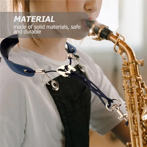 Keevel Universal Adjustable Saxophone Strap - Comfortable Neck and Shoulder Support for Clarinet and Alto Saxophone - Thumbnail 3