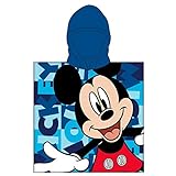  Various Poncho - Toalla Infantil con Capucha de niño y niña Licencia Oficial Disney (Mickey Mouse b)
