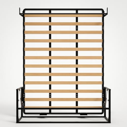 TooCust Vertical Murphy Wall Bed Frame Queen Size with Two-Stage Deluxe Gas Spring - DIY Wall Bed Queen Vertical Folding Wall Bed Vertical Murphy Bed Kit Queen Size