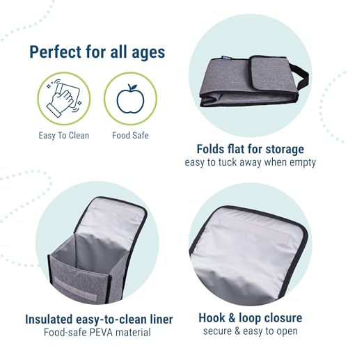 Image of Wildkin 55903 Grey Tweed Lunch Bag, One Size