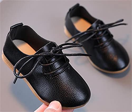 Ppxid Toddler Little Girl'S Boy'S British Style Lace Up Saddle Shoes Casual Oxfords Flats-Black 9 Us Size thumb #3