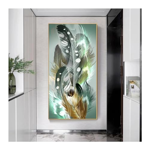 Affiches plumes d'oiseau art abstrait JGGXHM pour une déco salon zen