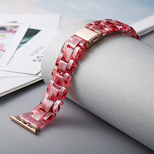 Image of BINLUN Compatible with Apple Watch Bands 38mm 40mm 41mm 42mm 44mm 45mm 46mm 49mm for Women Men Lightweight Resin Watch Straps Compatible with iWatch Series 11 /10 /9 /8 /7 /6 /5 /4 /3 /2 /1 /Ultra3 2 1 /SE3 2 1