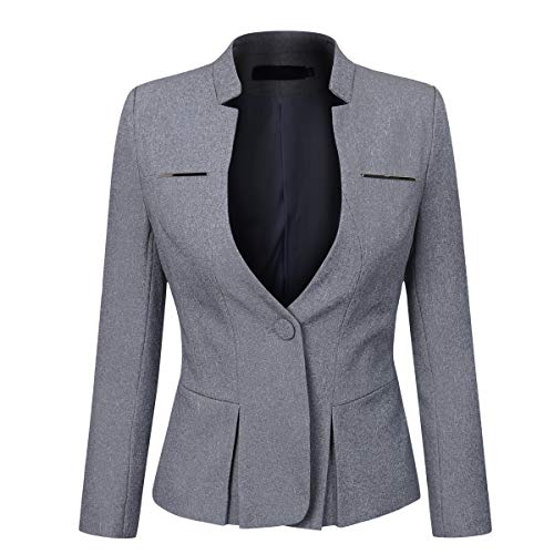 YYNUDA - Blazer da donna, slim fit, con bottone