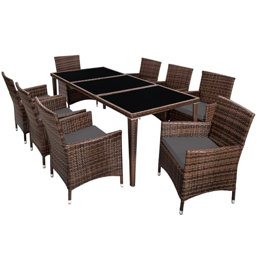 TecTake Conjunto muebles de jardín en aluminio